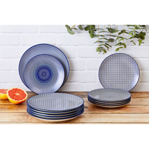 Assiette PATTERN Ø26cm - 6 pièces - Dark blue