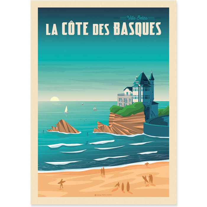 Affiche - Biarritz - Olahoop Travel Posters