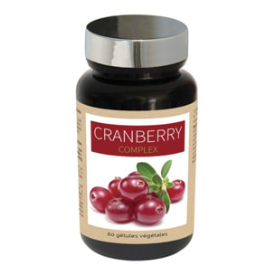 NUTRI EXPERT - Cranberry Complex - Favorise l'Élimination Rénale - Confort urinaire - Canneberge + Ortie + Prêle - Vegan - 60 gélules