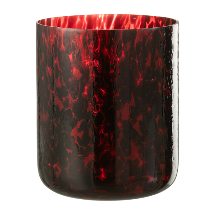 J-Line photophore Tache - verre - rouge/noir - extra large