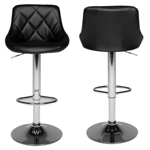 Tabouret de bar noir JASPER