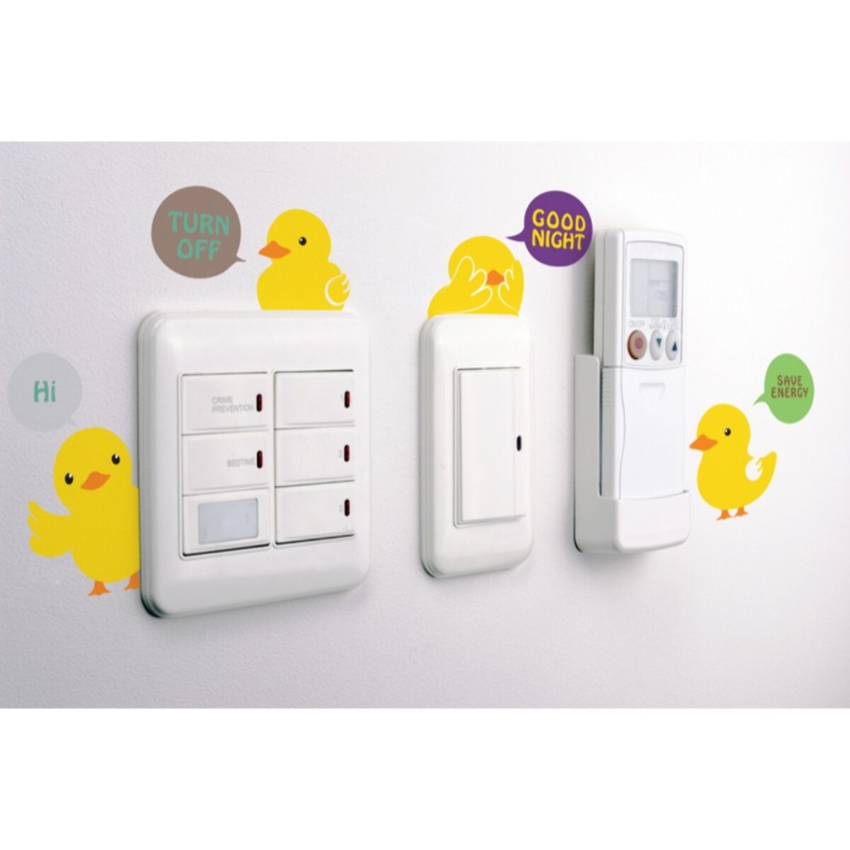 Stickers Muraux décoration adhésifs Prises Poussins