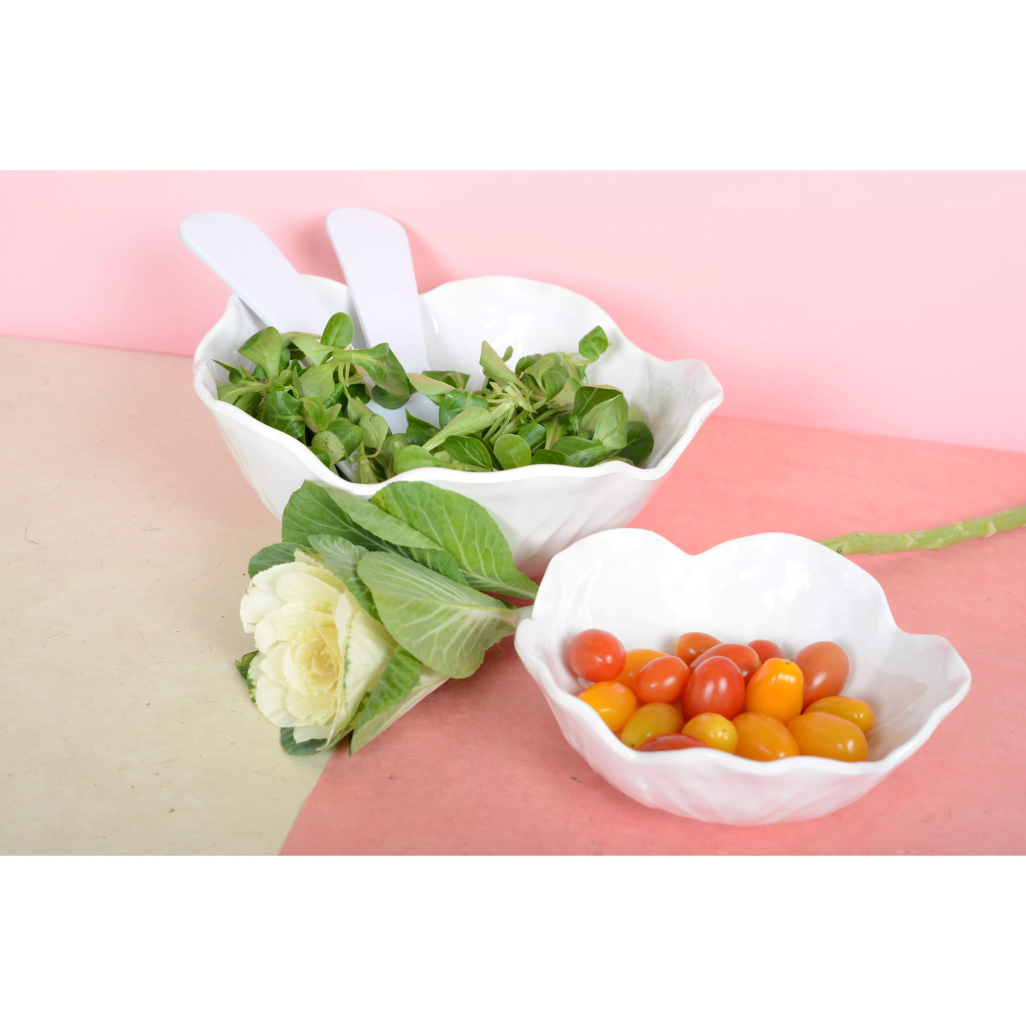 Lot de 6 Assiette creuse blanche en mélamine 17.5x17.5x5cm