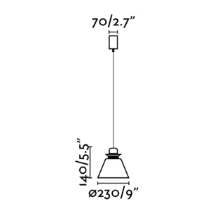 NAOS 233 Lampada sospensione beige