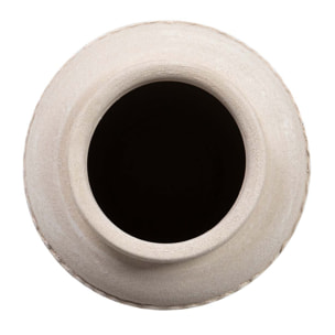 Florero Ceramica Beige 24x24x40 Cm