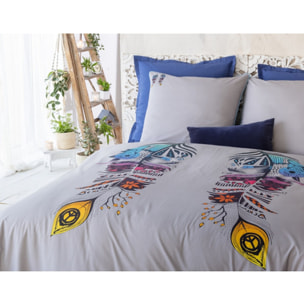 Parure Housse De Couette 3pcs 100%percale Coton 70fils Monica