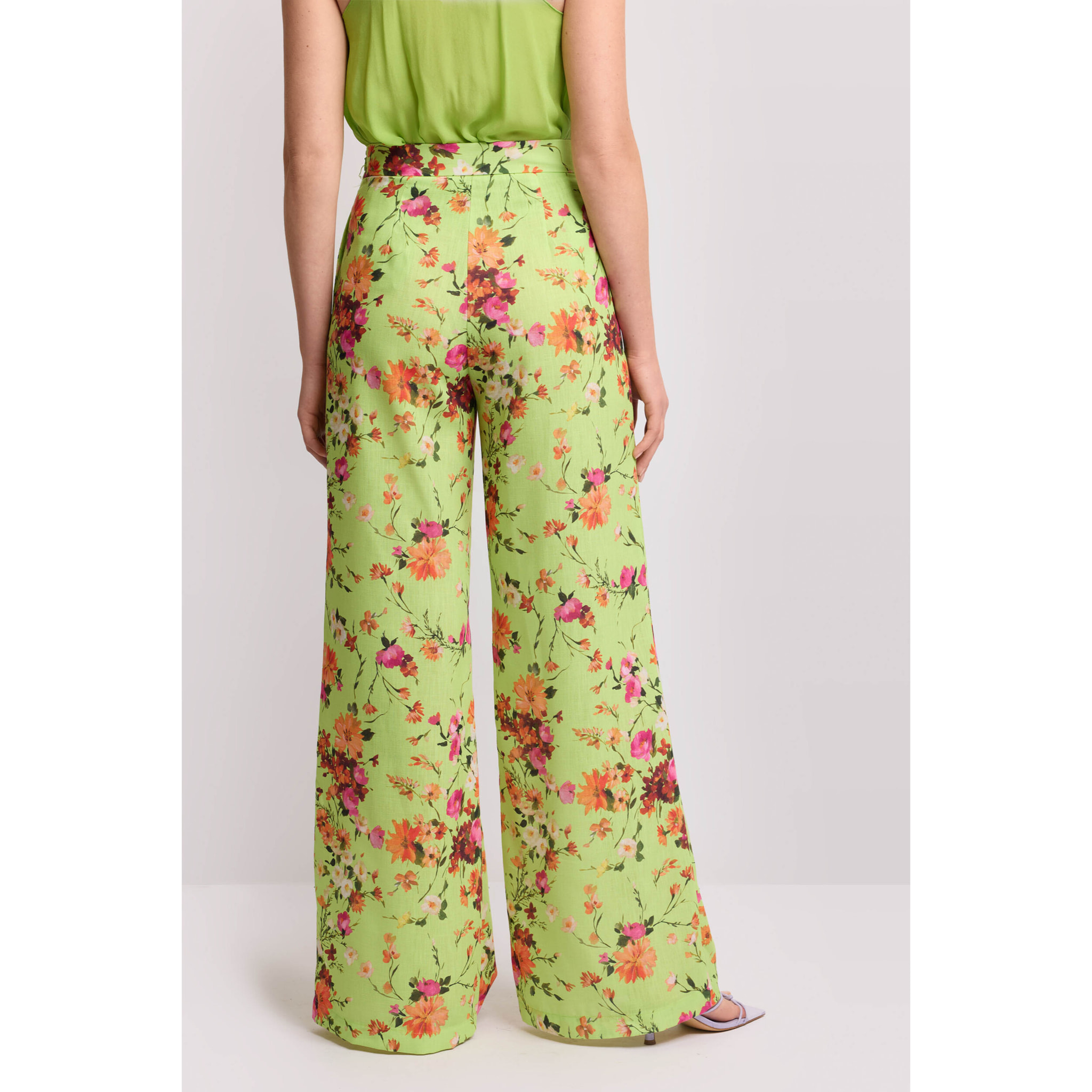 Kocca - Pantaloni con stampa floreale Donna, Fantasia floreale