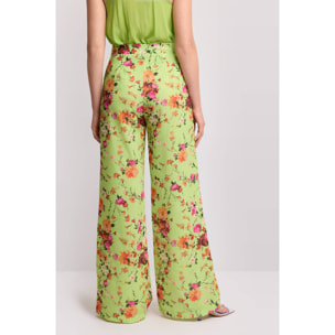 Kocca - Pantaloni con stampa floreale Donna, Fantasia floreale