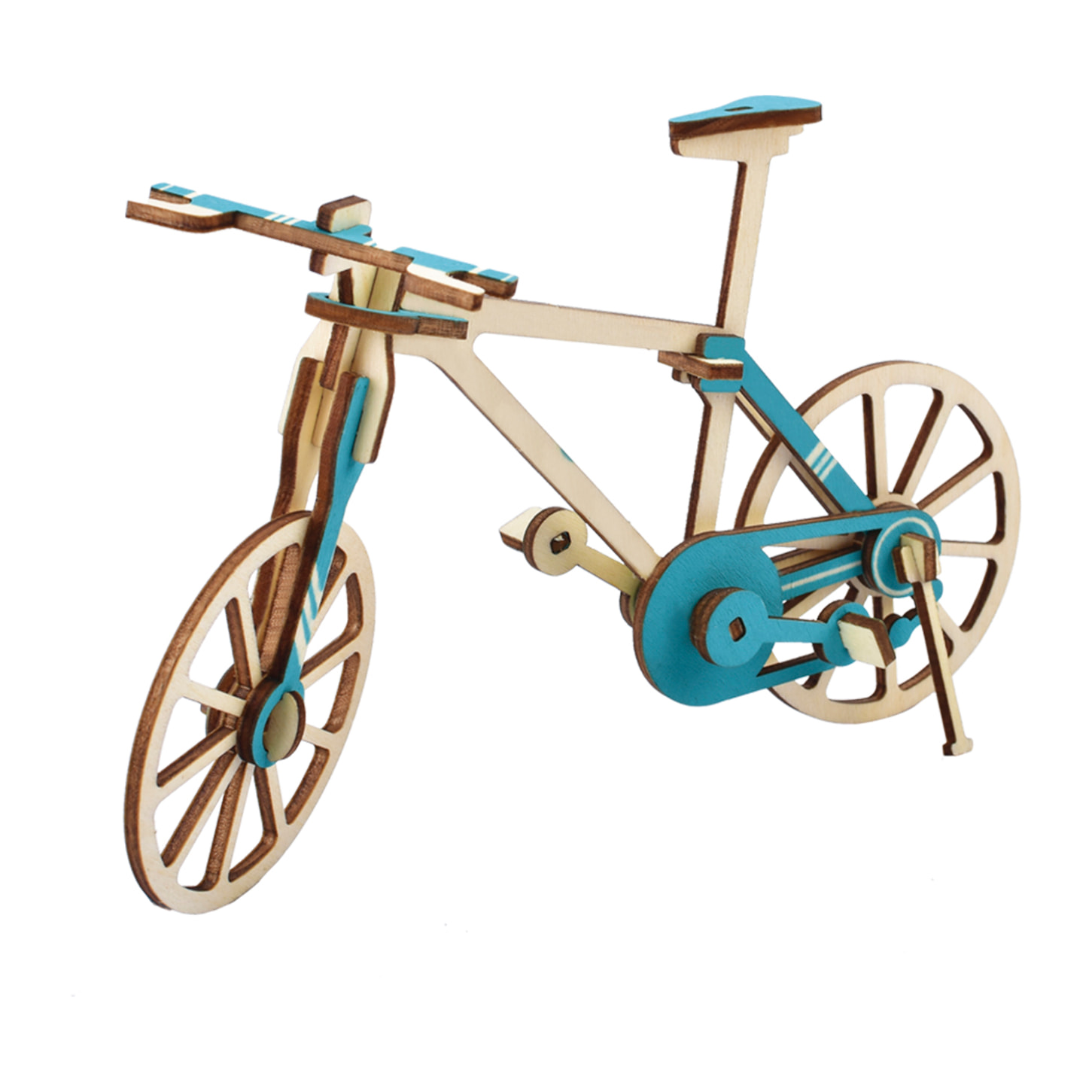 Maqueta 3D de madera. Diseño de bicicleta. 27 piezas.