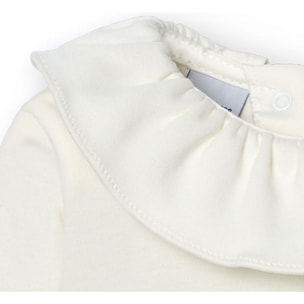Camiseta bebé manga larga cuello volante