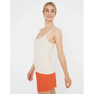 Camiseta Tirantes Básica Beige - Elna