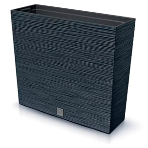 Macetero color antracita, con depósito, colección FURU, de 58 x 18 x 49,8 cm, capacidad de 12 L.