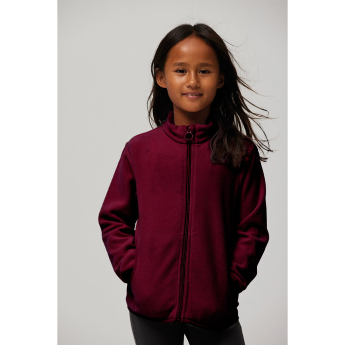 Giacca in pile color castagna per bambini