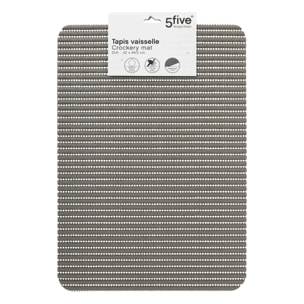 Tapis de vaisselle microfibre 32x44,5cm gris