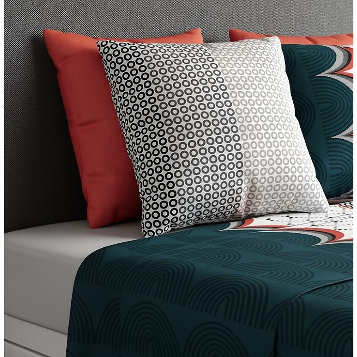 Parure De Drap 3pcs avec Drap housse Bonnet:25cm 100%coton 57fils Antan