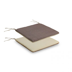 Cojín reversible de silla Taupe - Beige
