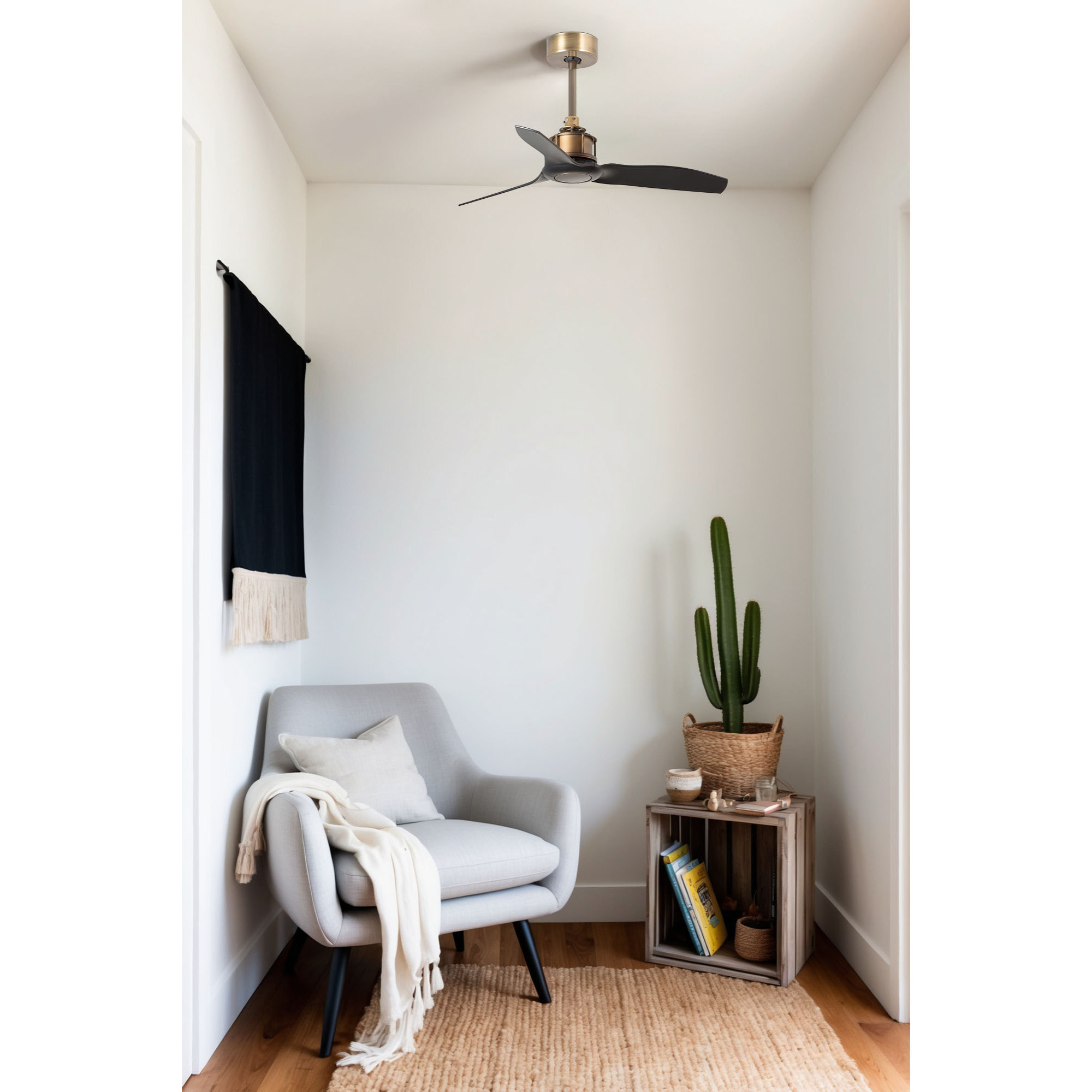 JUST FAN XS Ventilateur or vieilli/noir 81cm