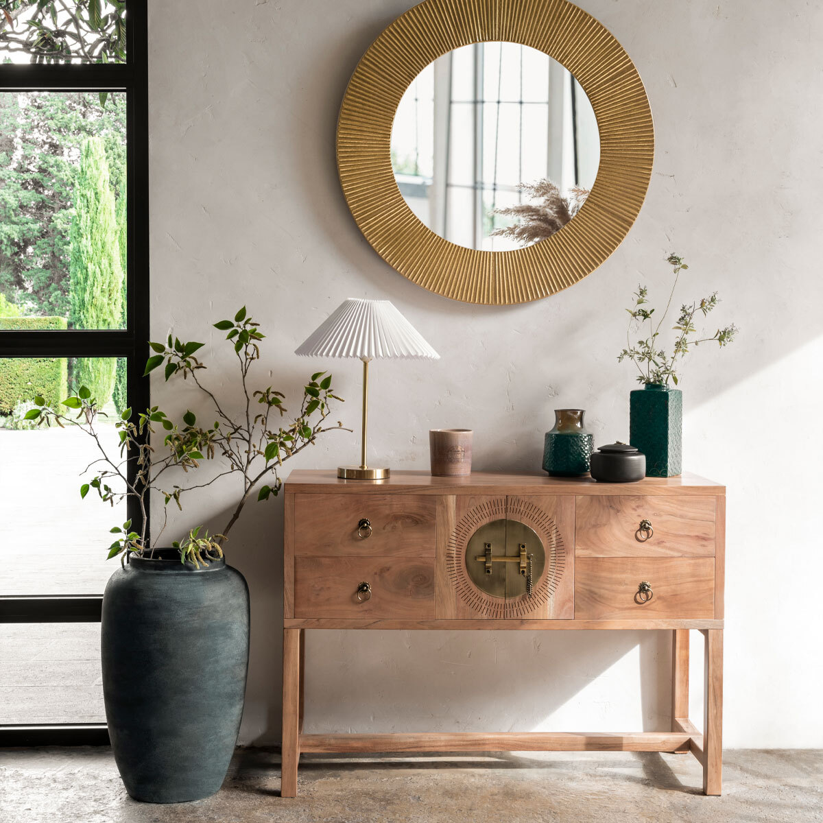Console "Jiling" en acacia L112cm