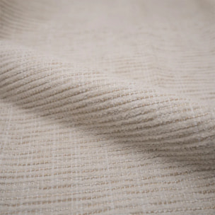 Fauteuil en tissu blanc chiné et pieds en métal noir - Socky