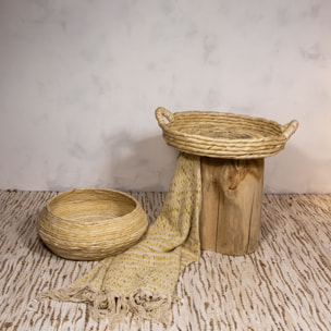 Plateau en abaca avec poignées 48cm DOUNIA