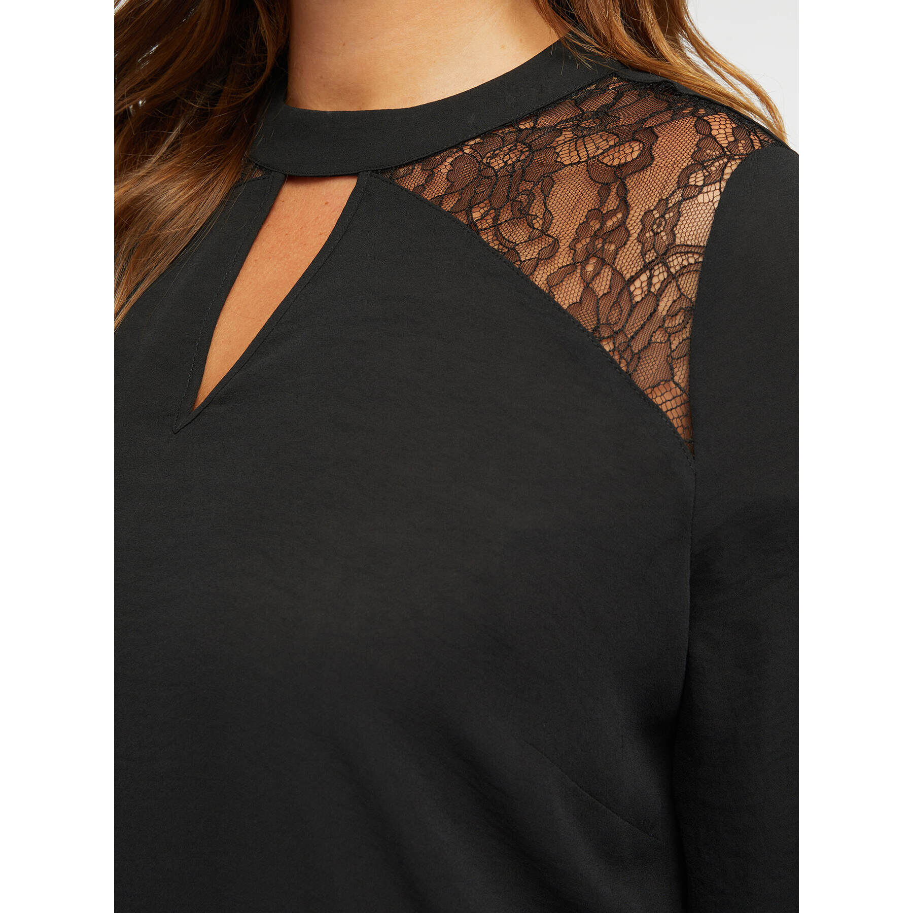 Fiorella Rubino - Blusa con aplicaciones de encaje - Negro