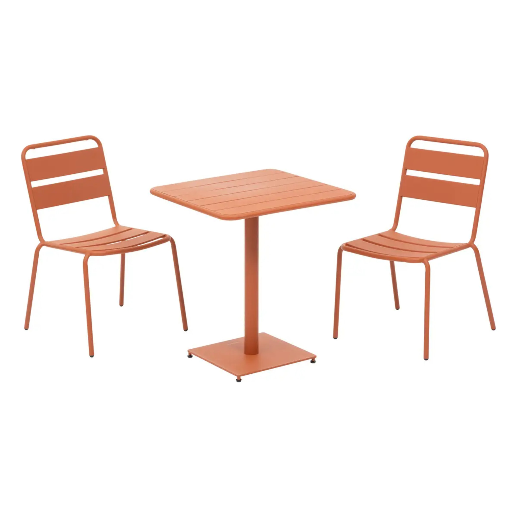 Chaise de jardin empilable "Phuket" ambre en acier traité epoxy