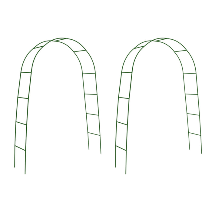 Arches de jardin arrondies 235cm - lot de 2