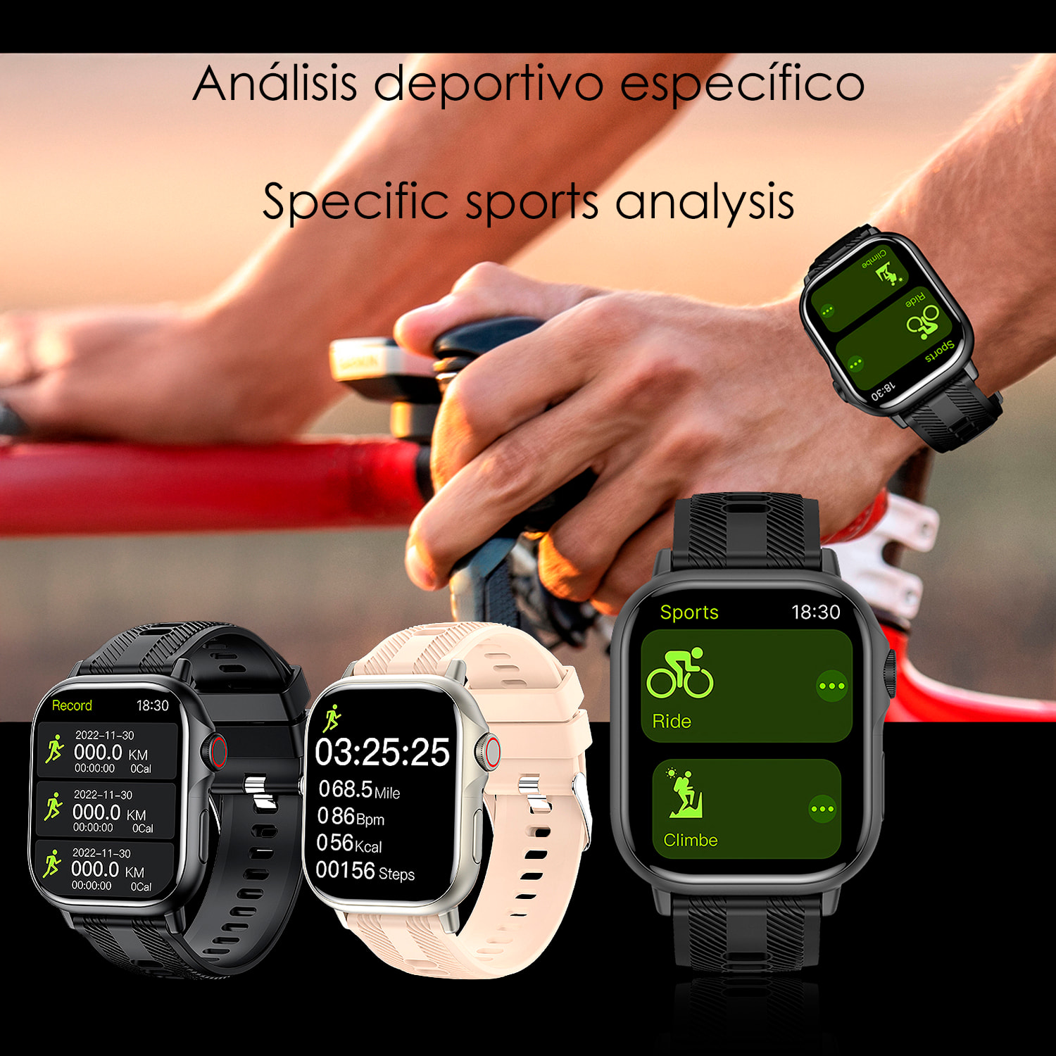 Smartwatch B05 con chiamate BT, notifiche push. Monitor sportivo e di salute. Corona multifunzione.