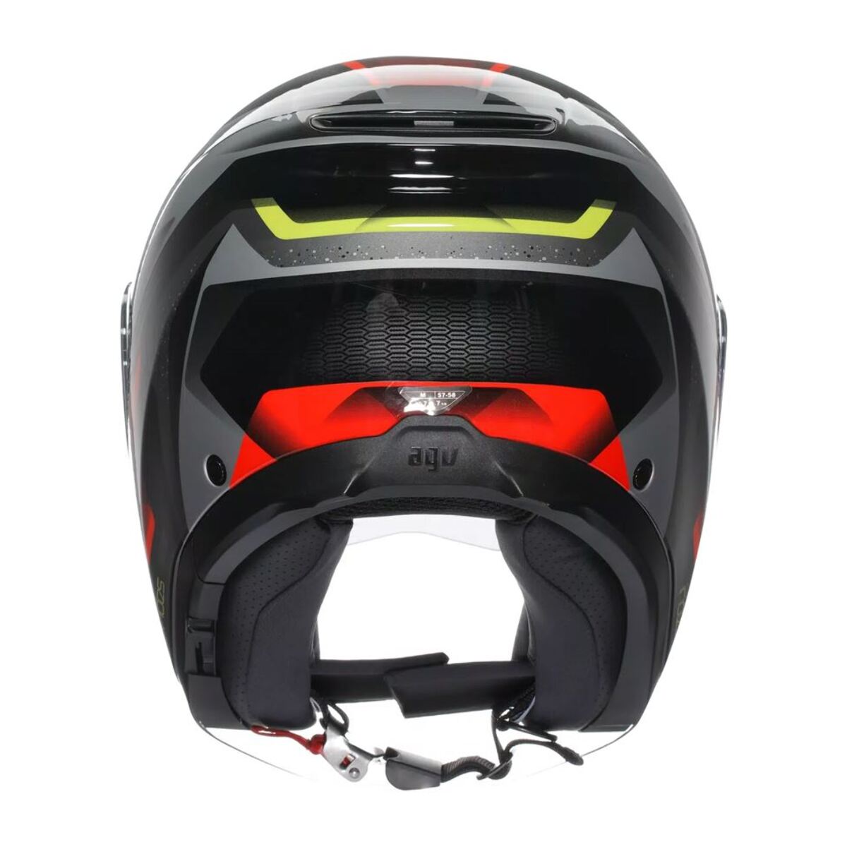 CASCO AGV IRIDES AGV E2206 ZURIGO BLACK/RED/YELLOW FLUO