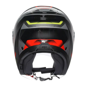 CASCO AGV IRIDES AGV E2206 ZURIGO BLACK/RED/YELLOW FLUO