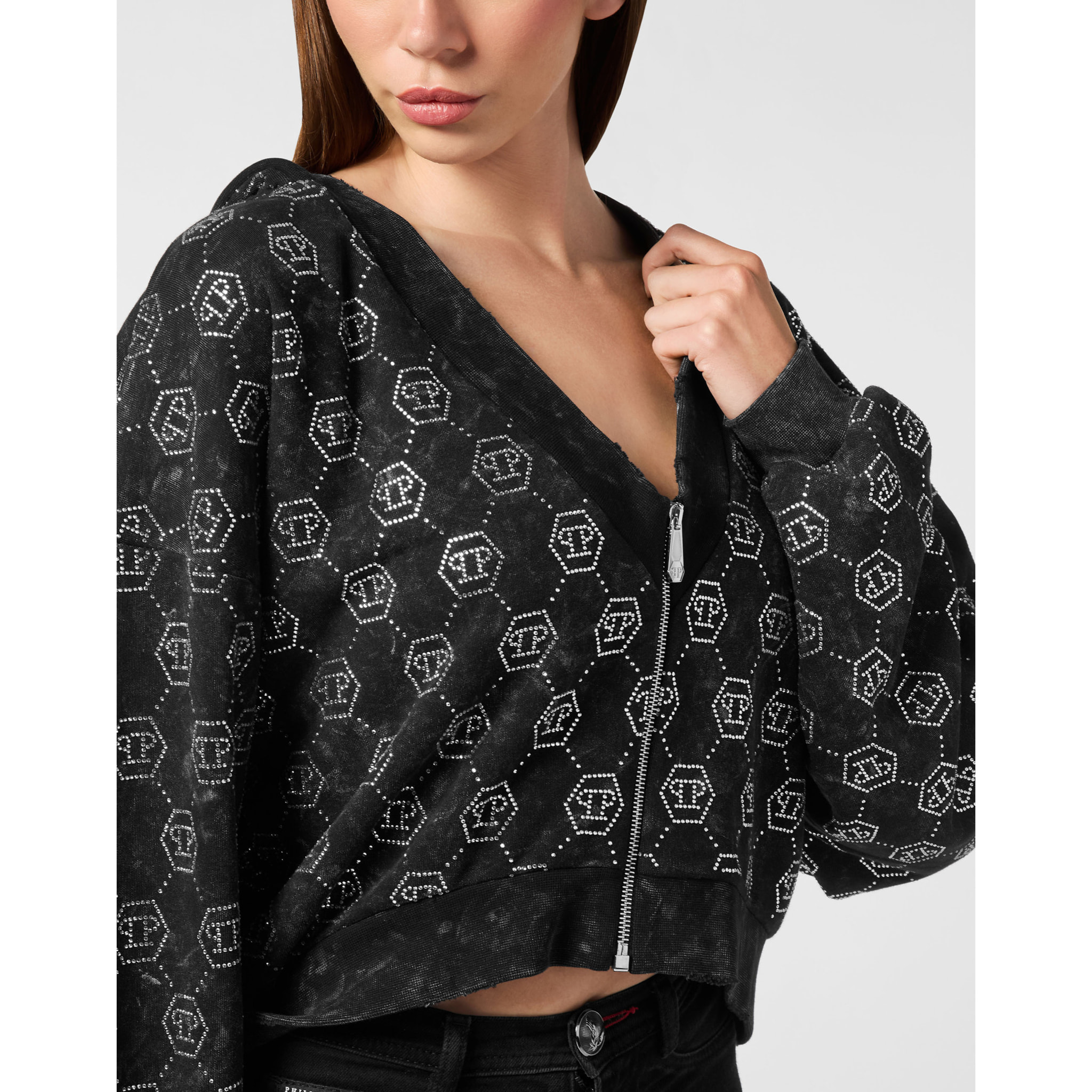 PHILIPP PLEIN Sudadera con capucha MONOGRAM