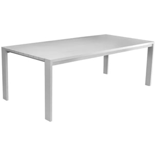 Table de jardin aluminium blanc 220 cm x 103 cm x 76 cm