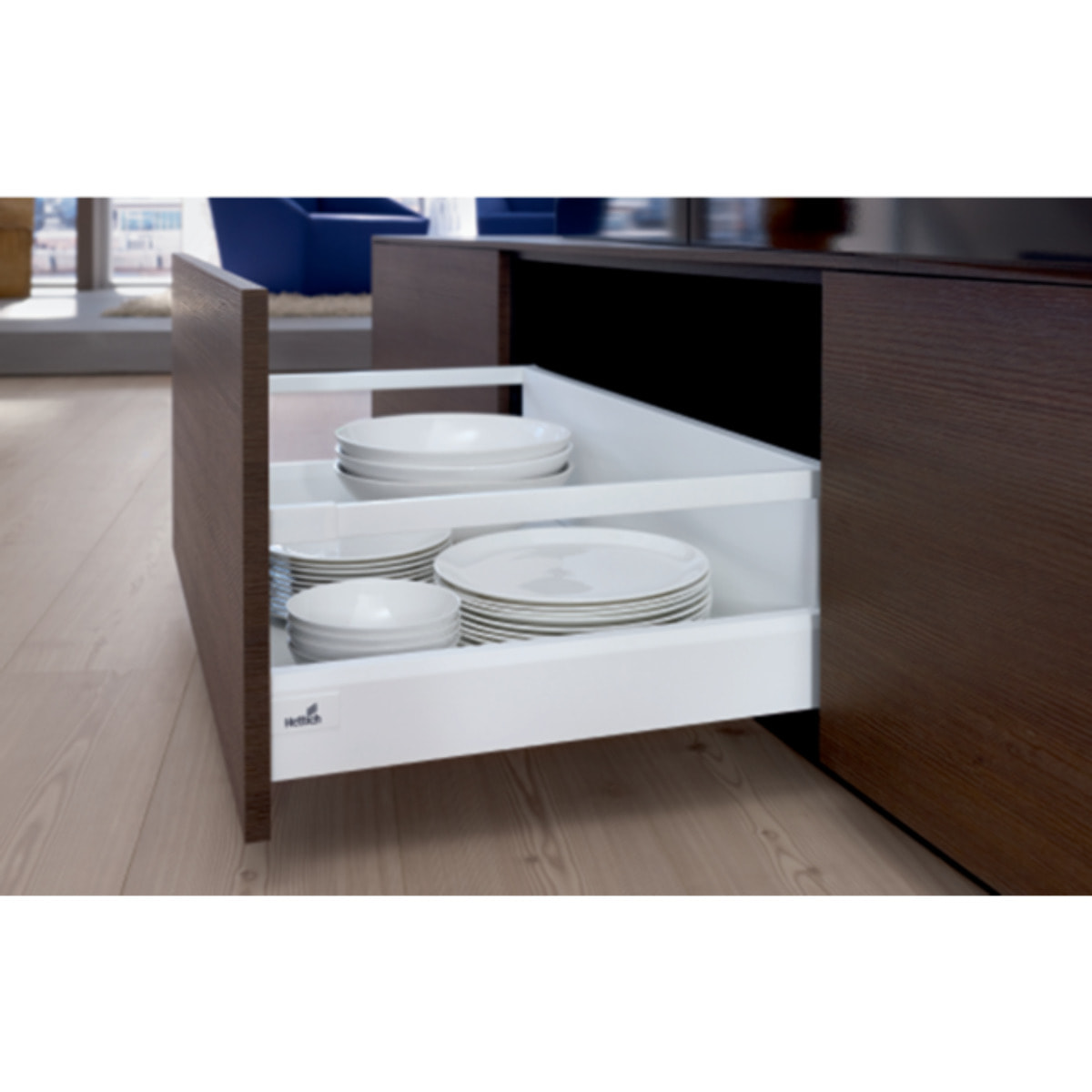Set de tringles HETTICH ArciTech longitudinale - 500 mm - Blanc - 9149290