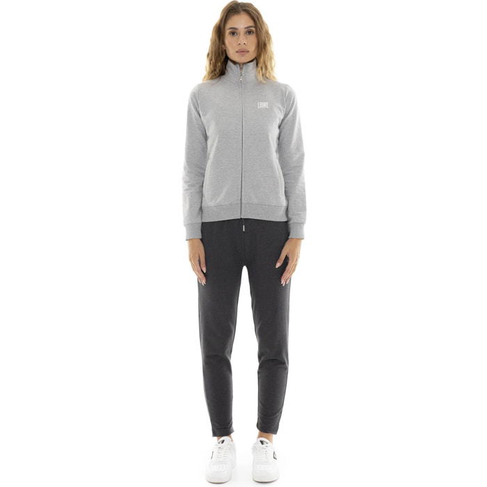 Chándal de mujer de invierno con cuello y cremallera "Plata"