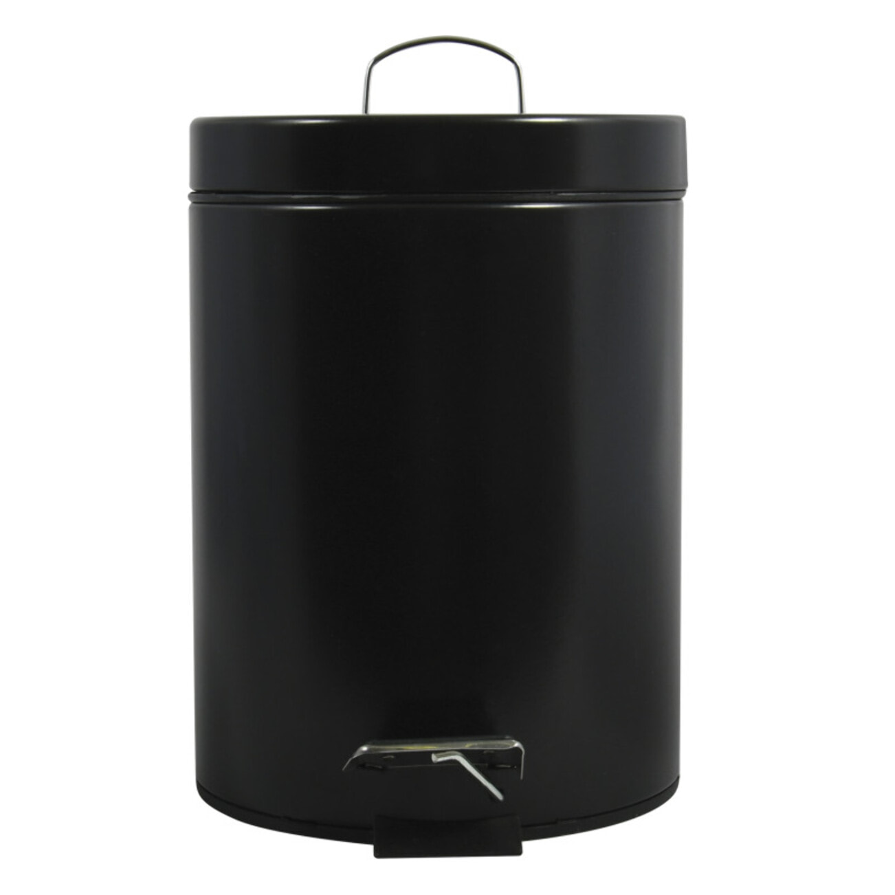 Poubelle à pédale Inox 5L Noir MSV