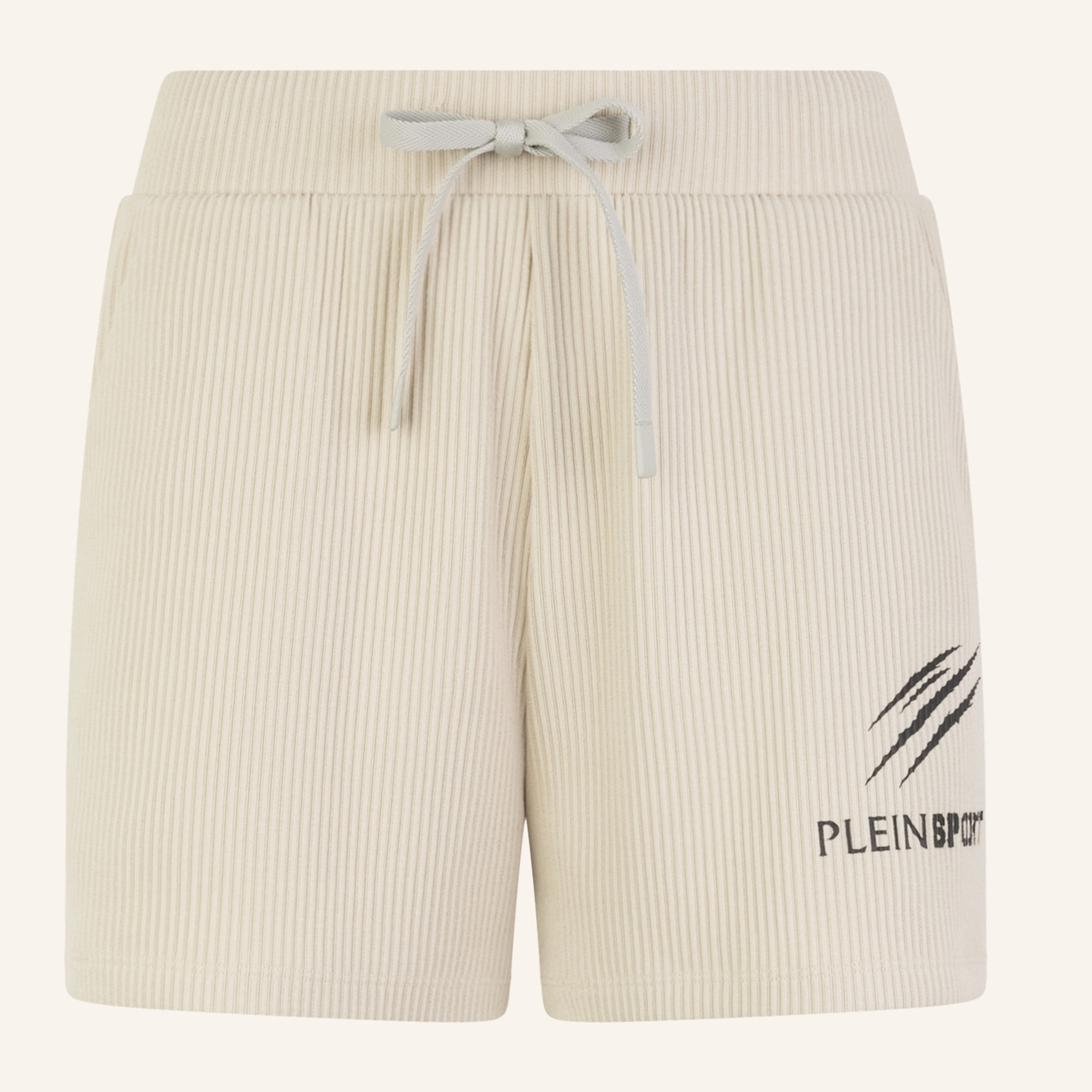 PLEIN SPORT Ribbed Loose Fit Shorts Scratch