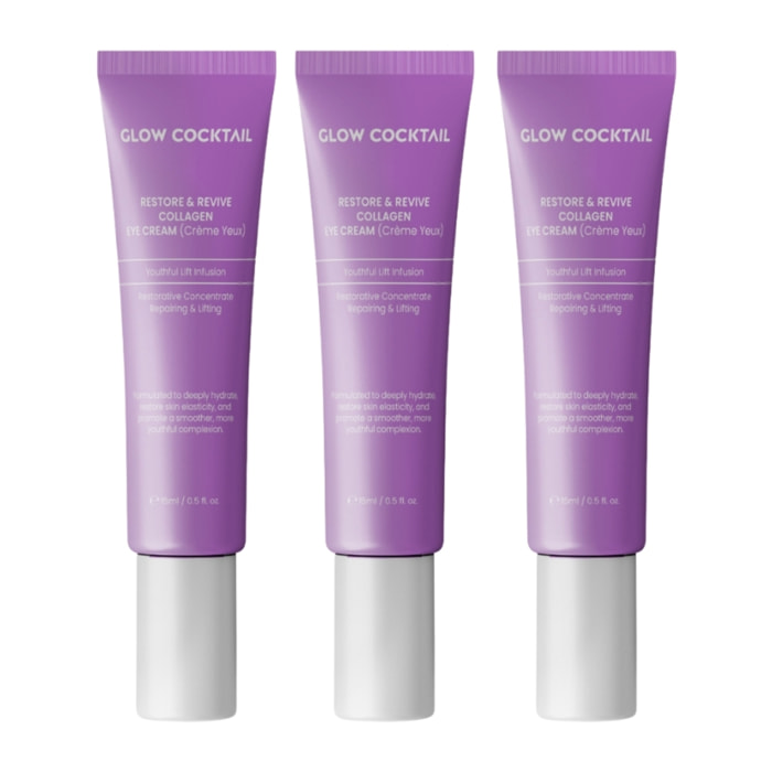 Trío de cremas para el contorno de ojos con colágeno Restore & Revive