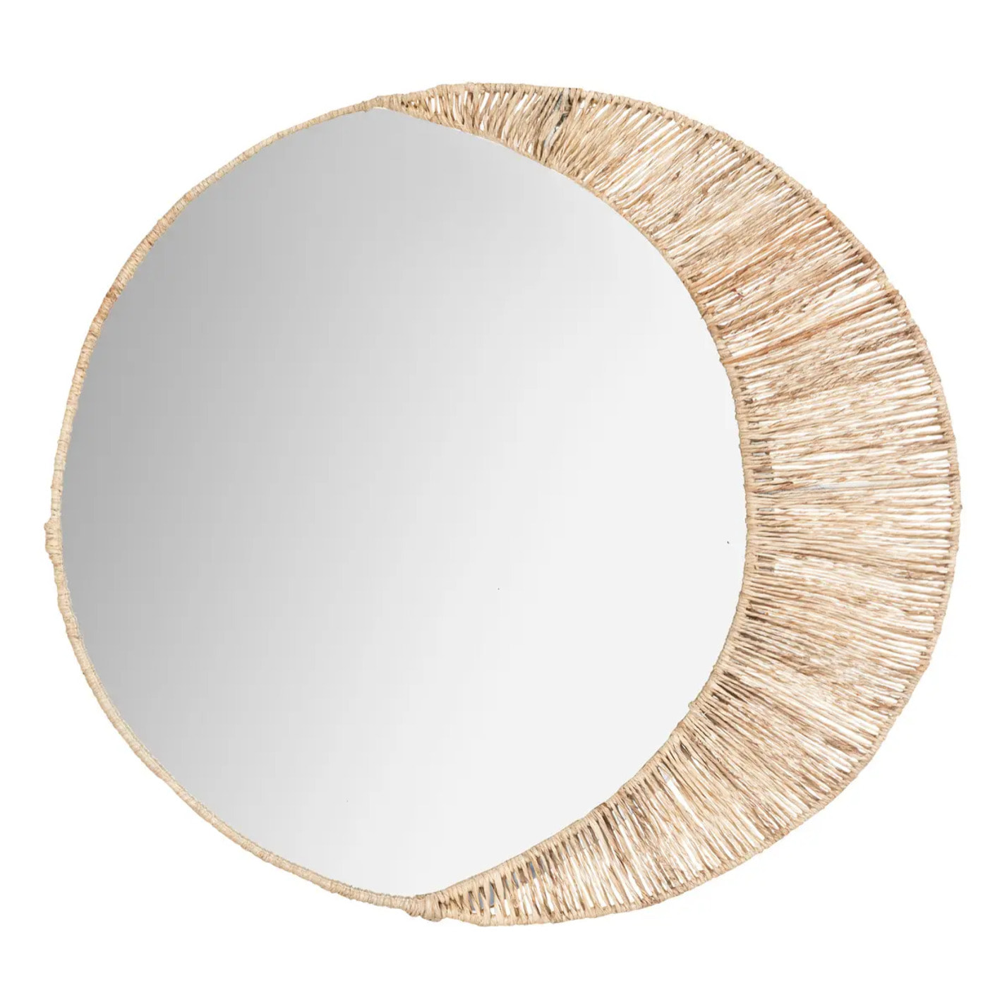 Miroir "Thais" - métal et jute - D50 cm