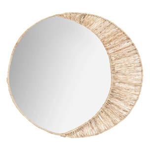 Miroir "Thais" - métal et jute - D50 cm