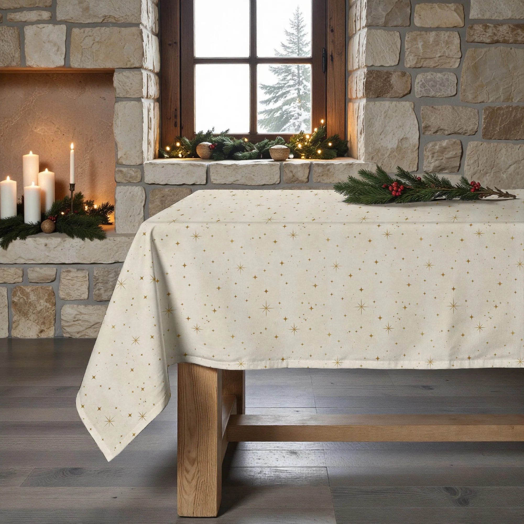 Nappe anti-taches Christmas Ciel Rouge 3