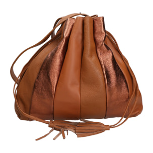 Borsa a spalla da Donna Nunzia in Vera Pelle Made in Italy 30x33x7 cm