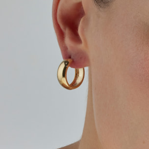 Pendientes de 18mm de diámetro acabado oro amarillo de 18k