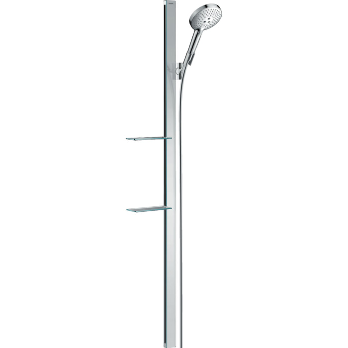 Set de douche 120 3 jets avec barre Uninca'E 150 cm et porte-savon chromé Raindance Select
