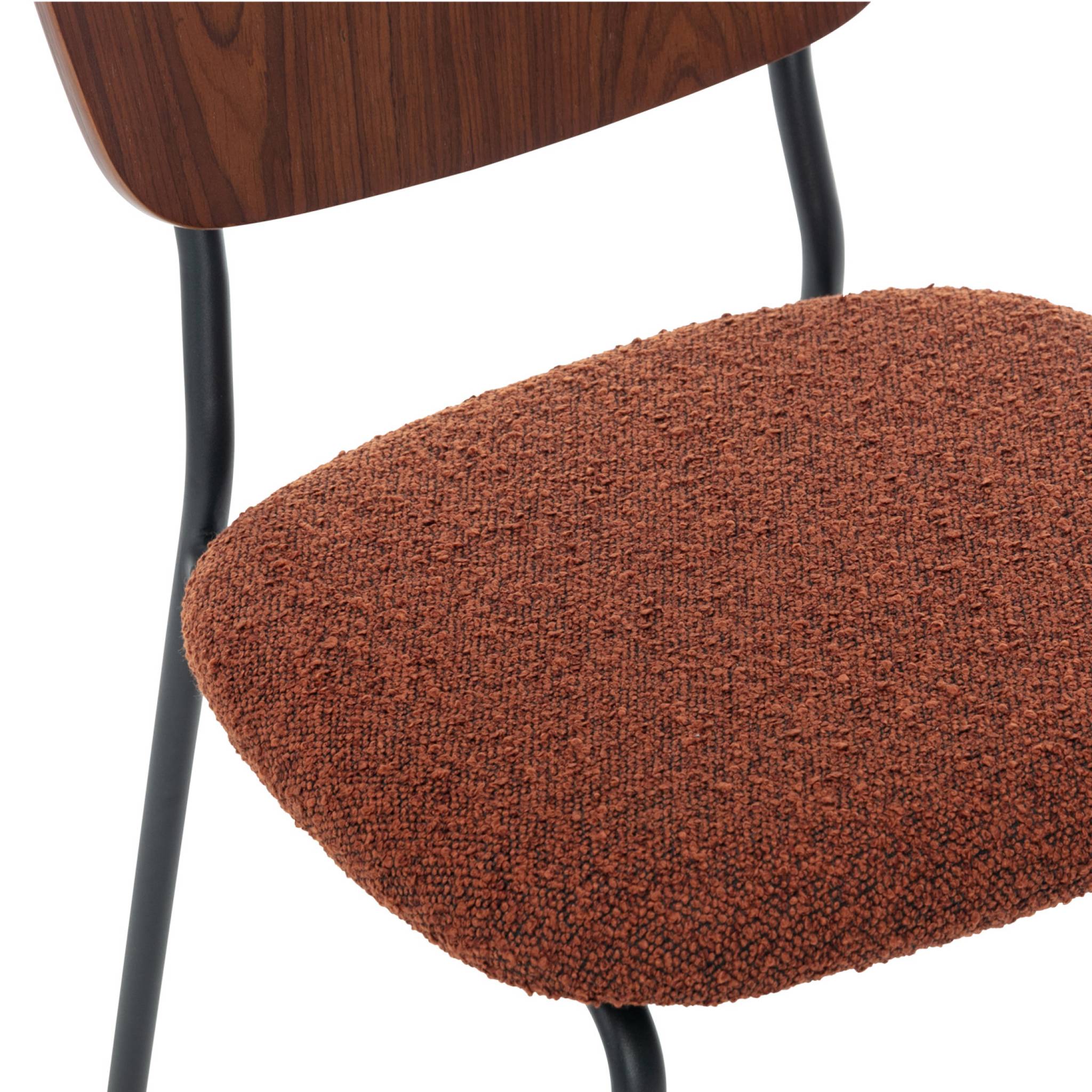 Chaise bouclette texturée (lot de 2) EMY