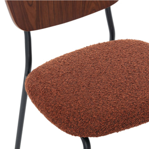 Chaise bouclette texturée (lot de 2) EMY