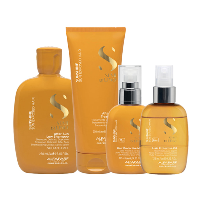 ALFAPARF MILANO Kit SDL Sunshine Shampoo 250ml + Treatment 200ml + Protective Milk 125ml + Oil 125ml