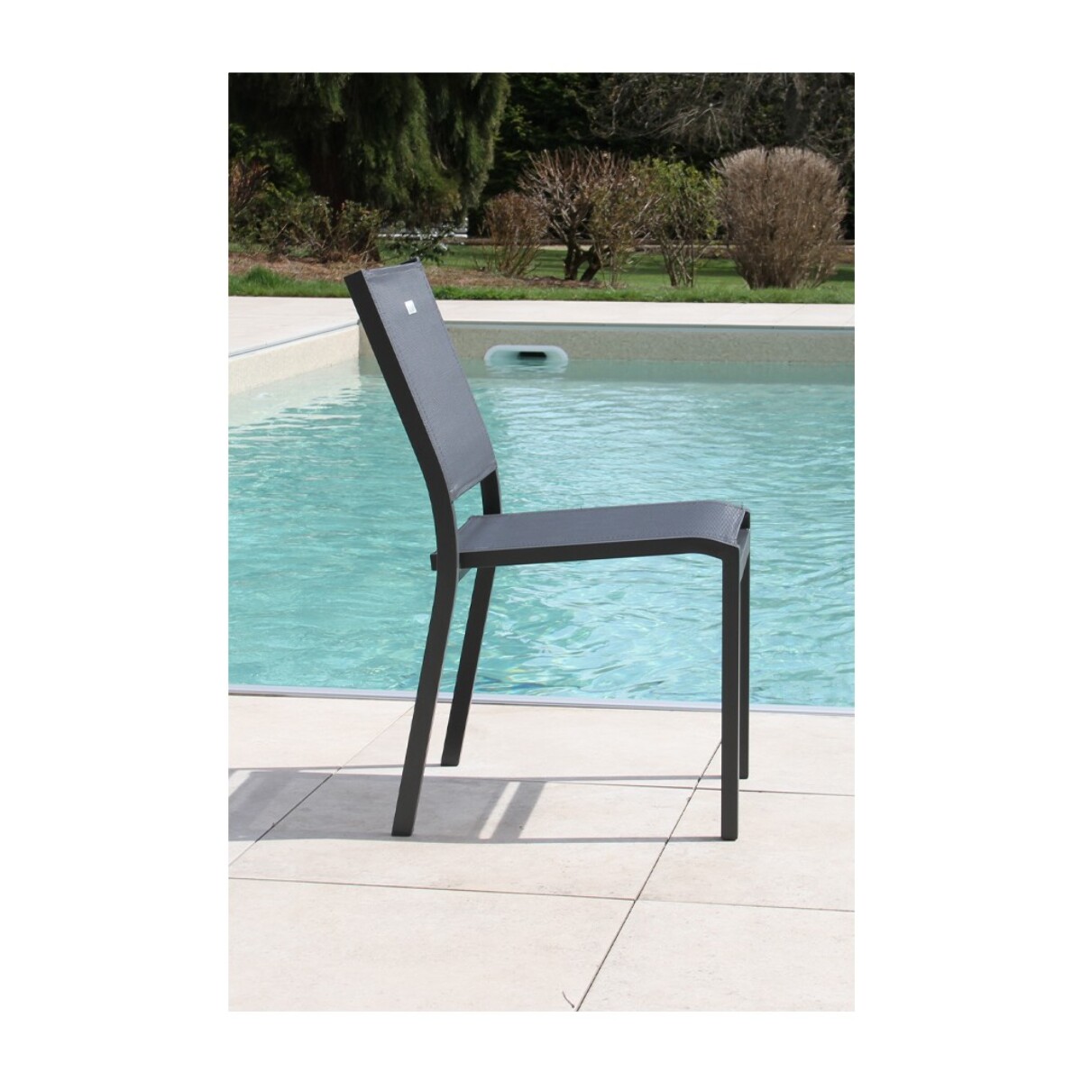 CADAQUES - Ensemble table et chaises de jardin  - Gris Anthracite