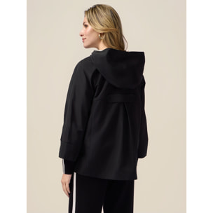 Oltre - Parka con cappuccio e zip - Nero