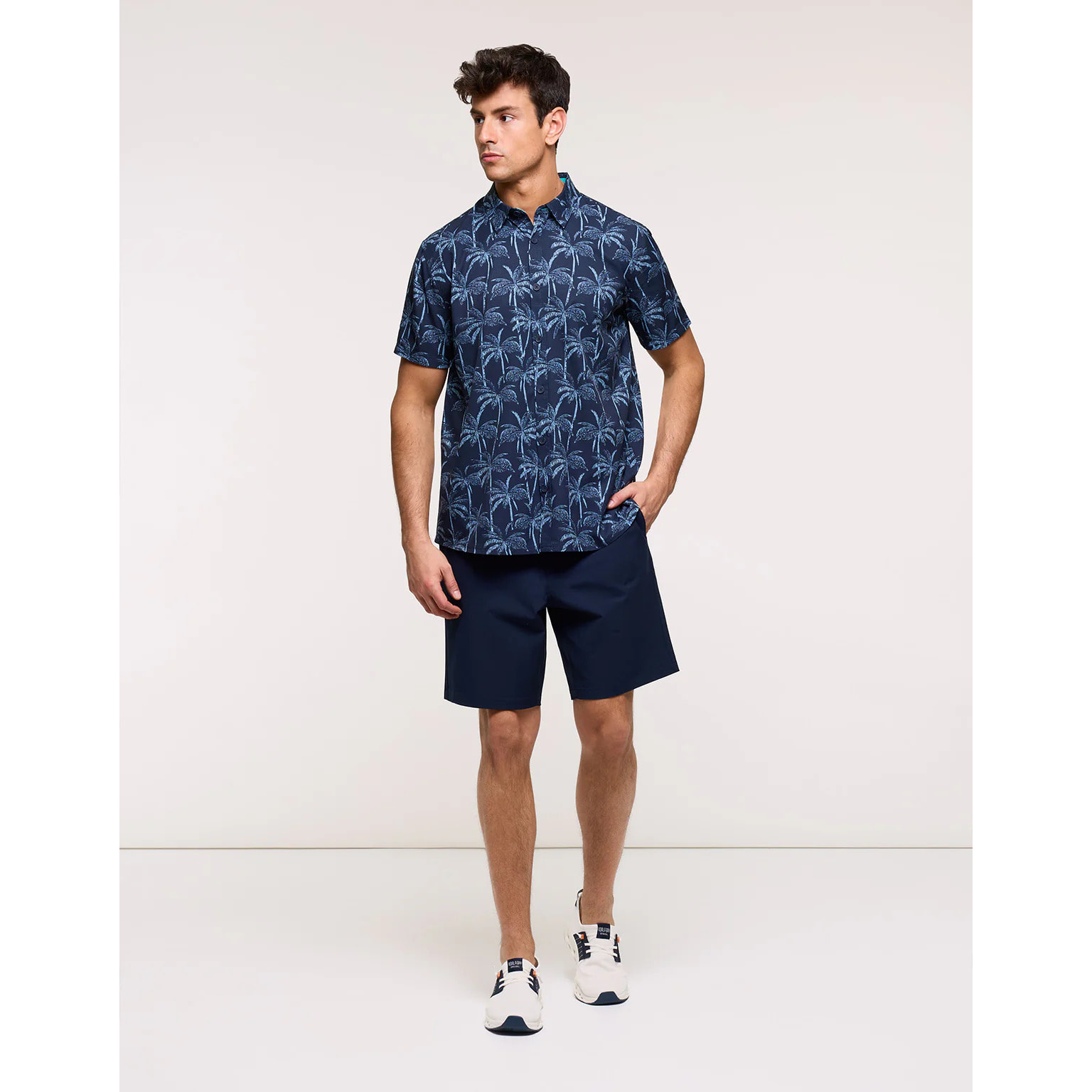 Camisa Manga Corta Azul Marino - Furairapalm