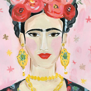 Affiche mode Hommage à Frida Affiche sous cadre bois
